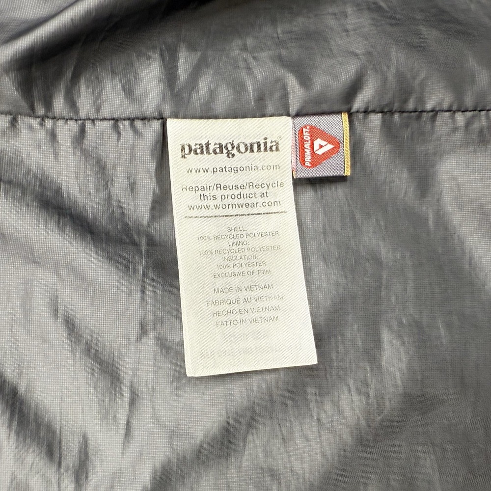 Patagonia Vest Mens Small Dark Gray Nana Puff Quilted Full Zip Primaloft Outdoor - Picture 12 of 14